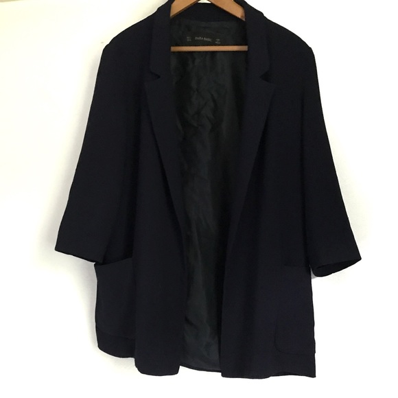 Zara Jackets & Blazers - Zara Oversized Navy Blazer